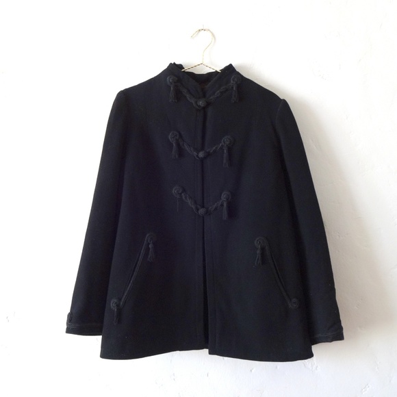 Antique French 19th-Century Black Fur-Lined